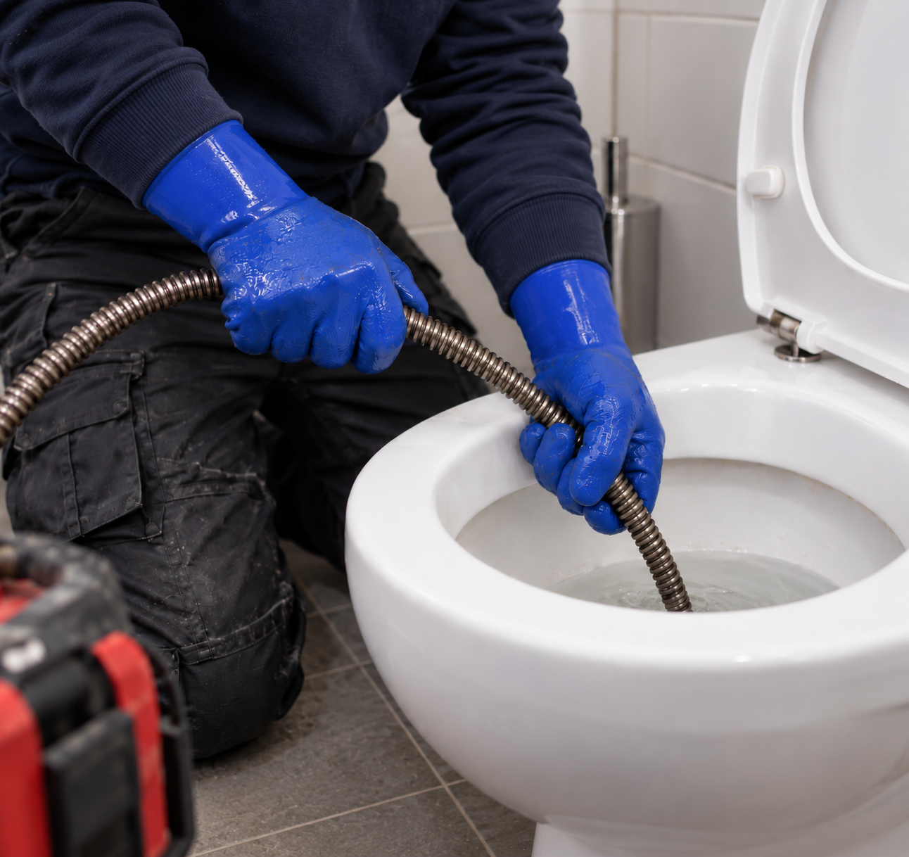 WC ontstoppen met professionele ontstoppingsapparatuur